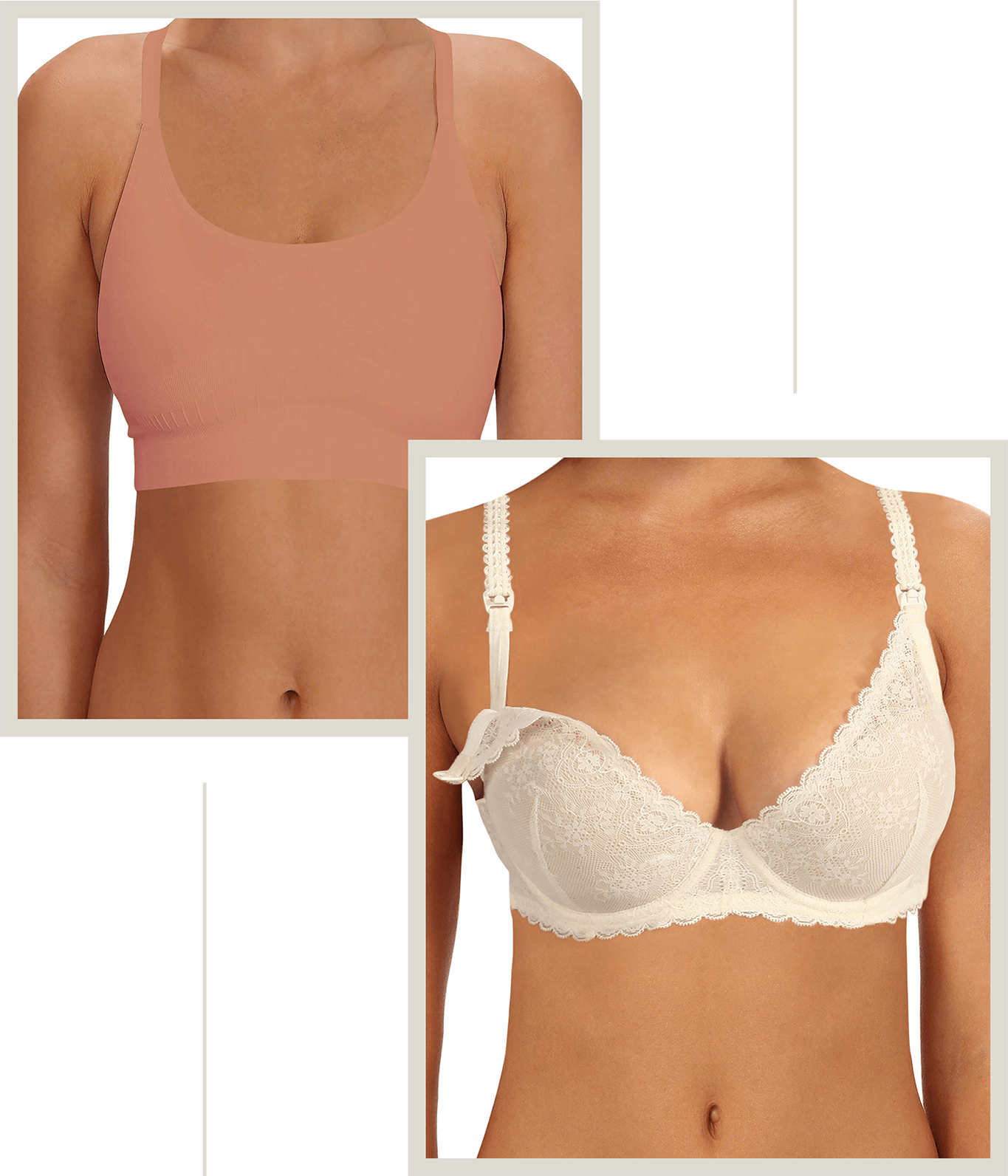 Before and after breast augmentation.